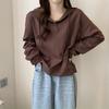 Women's Fashion Casual Spring Autumn Solid Color Print Long Sleeve Hooded Blouses & Shirts