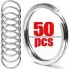 10-50 Stück Edelstahl Schlüsselringe Rund Flache Linie Sprengringe Schlüsselanhänger für Schmuckherstellung Polierter Schlüsselanhänger DIY Zubehör 25/30mm