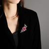 Vintage Crystal Flower Brooches Sparkling Brooch Pins Fashion Floral Brooches  Prom