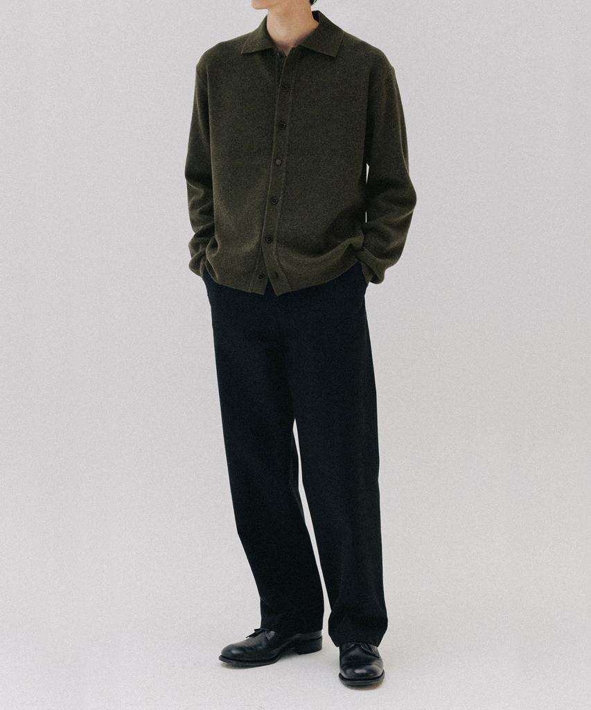 BLANKROOM Collared Cardigan_Moss Green