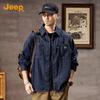 JEEP Men's Casual Denim Long-Sleeve Shirt