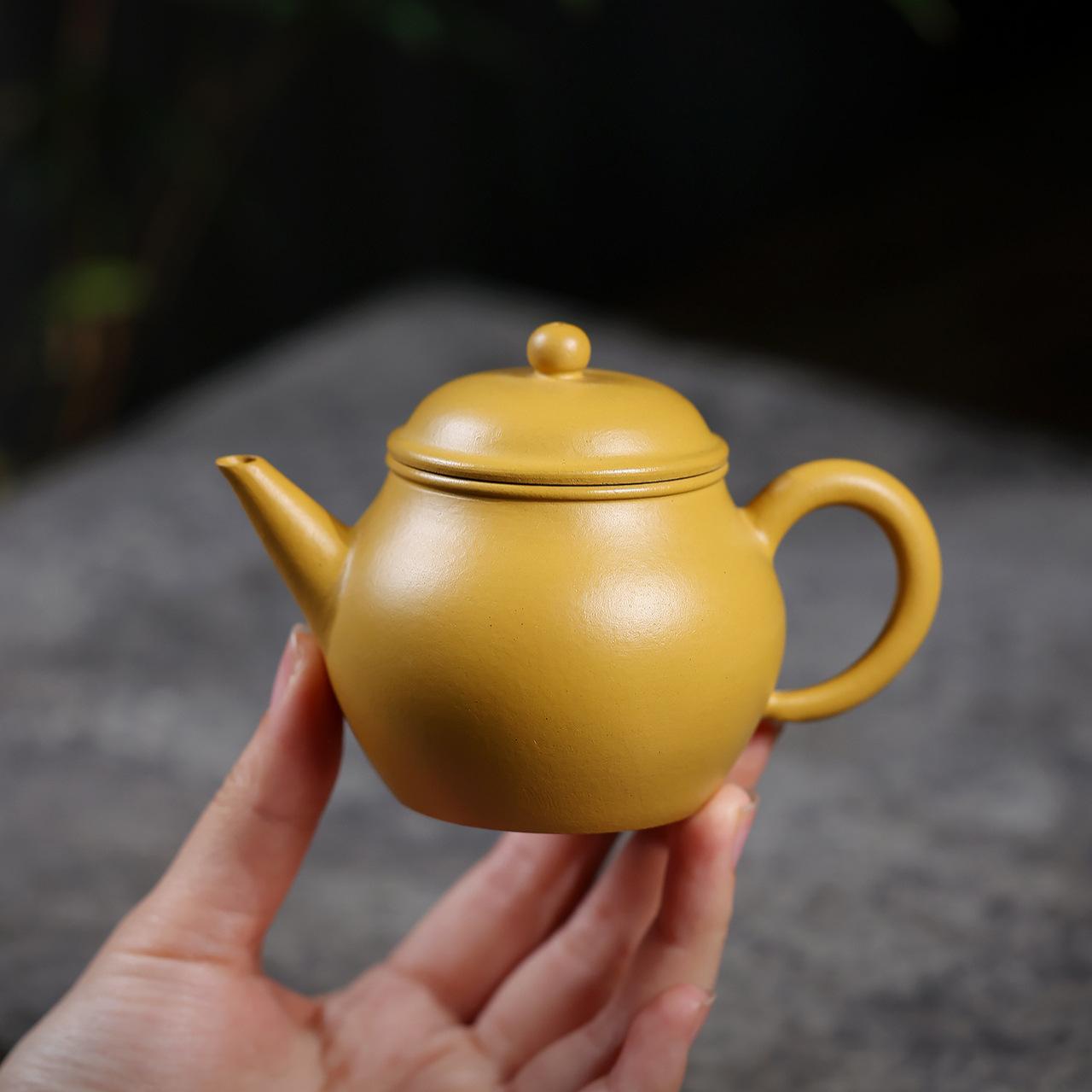 

150ml Gold Section Retro Yixing Purple Clay Teapots Handmade XXXX Pot Raw Ore XXX Mud Kettle Zisha Tea Set Drinkware Supplies
