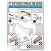 Tub Spout Universal Adapter With Assembly Tool Complete Repair Kit For 1/2In Copper Pipe, 1/2In And 3/4In IPS Thread
