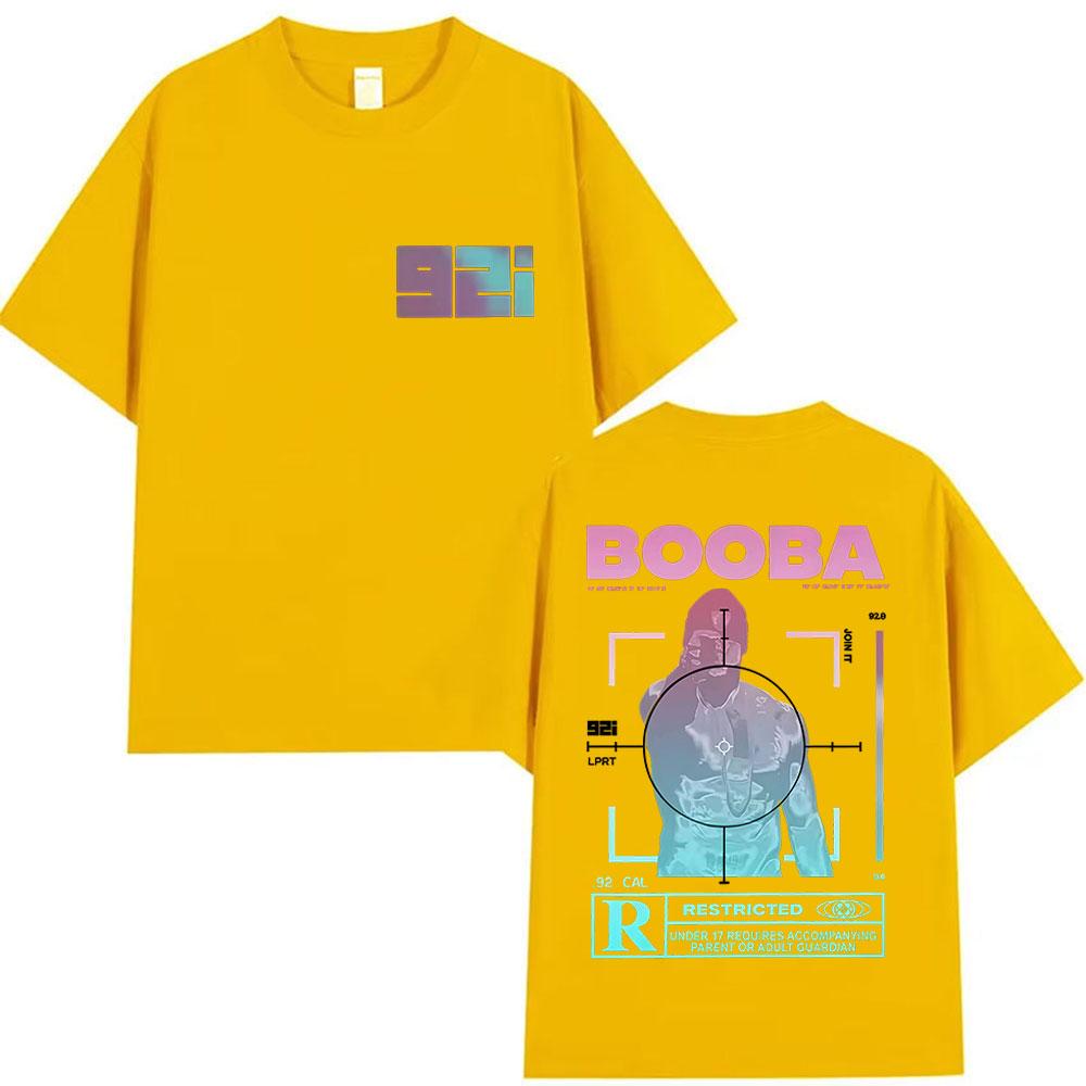 Rapper BOOBA B2O Tour 2025 Graphic T Shirts Mens Hip Hop Gothic Short Sleeve Tshirt Retro High Quality Cotton Tees Streetwear