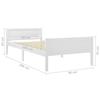 VidaXL Bed Frames Solid Pine Wood White 90x200 Cm