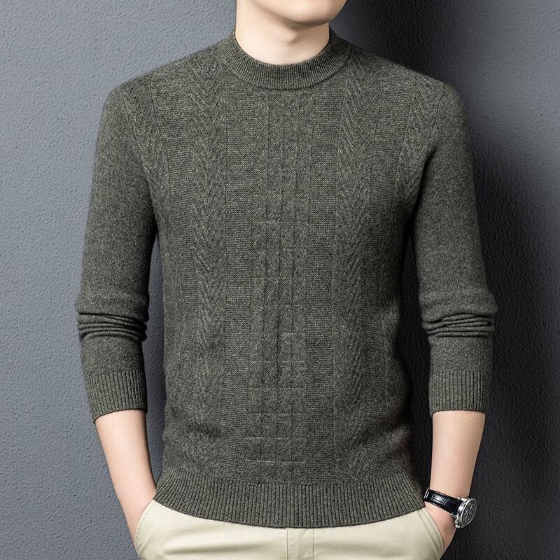 Eleteam Men's Merino Wool & Cashmere Blend Knit Sweater