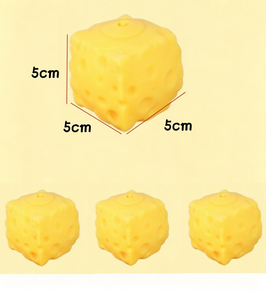 Stress Sensory Squishy Toy TPR Cheese Block Simulation Slow Rebound Pinch Physics Home Furniture Decor Holiday Gifts for Adults