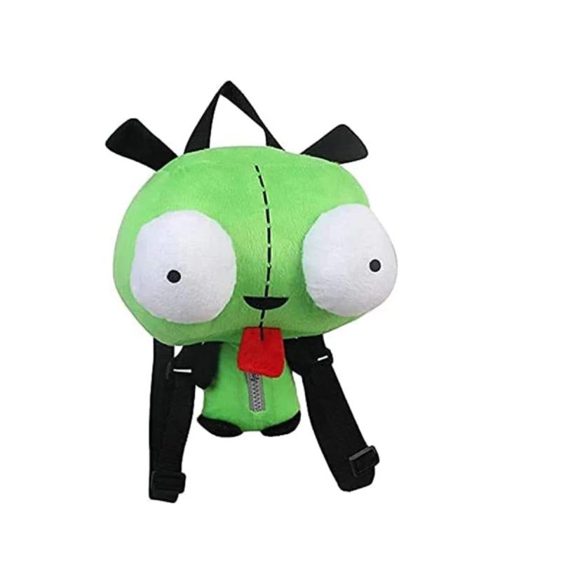 Új Alien Invader Zim 3D Szemek Robot Lány Hátizsák Plüss Hátizsák Puha Rajzfilm Zöld Táska Cosplay Jelmez Rajongók Születésnapi Ajándékok