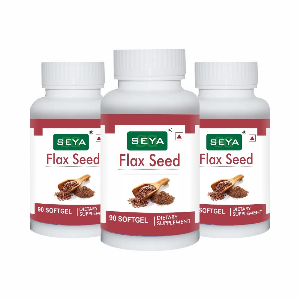 

Seya Flaxseed Softgel Capsule, Health Supplement | 90 Softgel 150gm 0.3lbs Each Pack Of 3