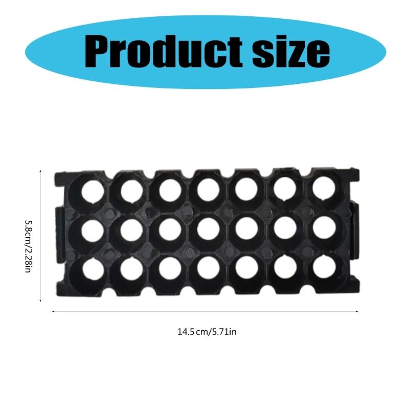 3x7 Slots 18650 Battery Support Bracket Battery Holder Rack with Heat Dissipation and Electrical Insulation Features