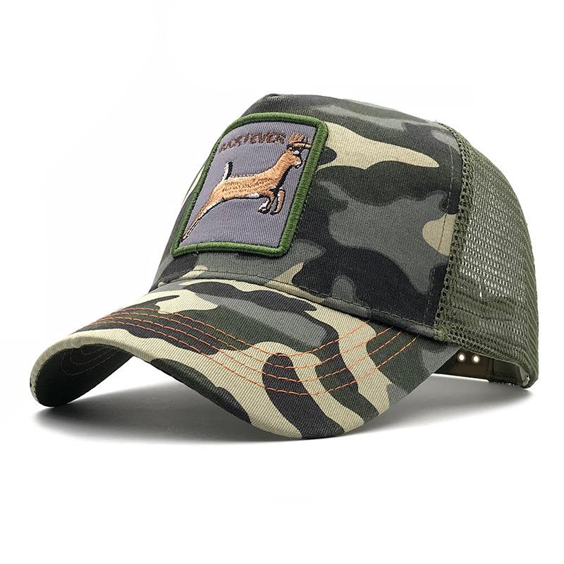 Spring And Summer Baseball Net Hat Animal Patch Color Matching Cap Embroidery Men And Women Fashion Personality