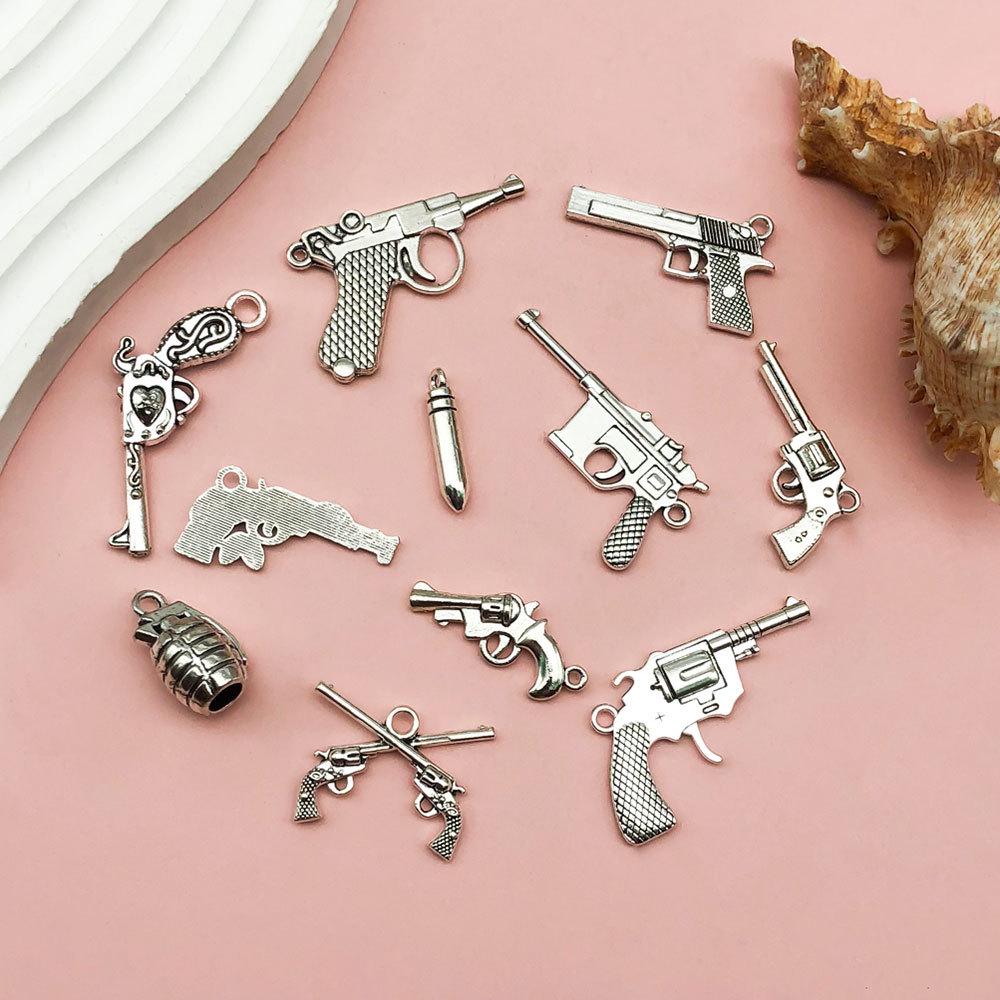 Retro Alloy Bullet Pendant Necklace and Bracelet Jewelry