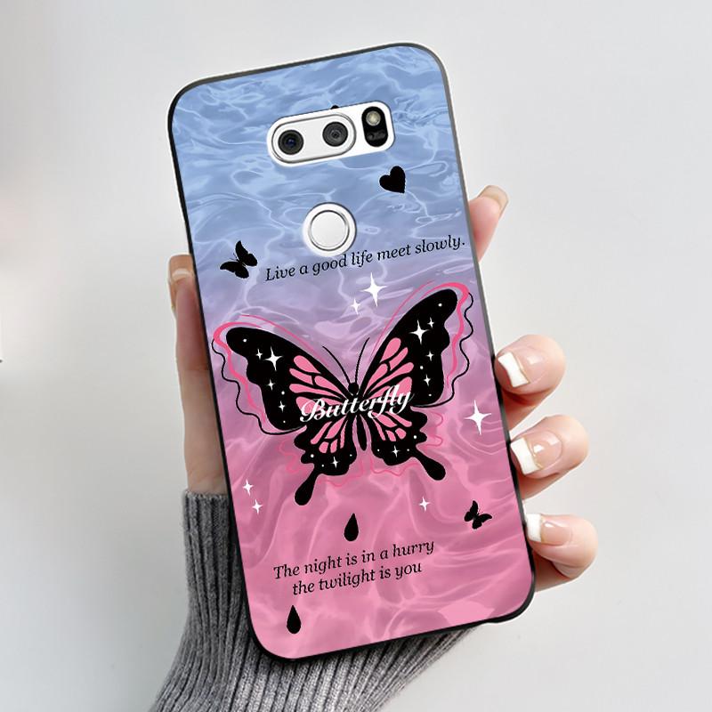 Cute Case For LG V30 V30+ Plus Funda LG V30s ThinQ Capa LG V35 ThinQ Printing Shell Protective Cover Soft Silicone Cartoon Cases