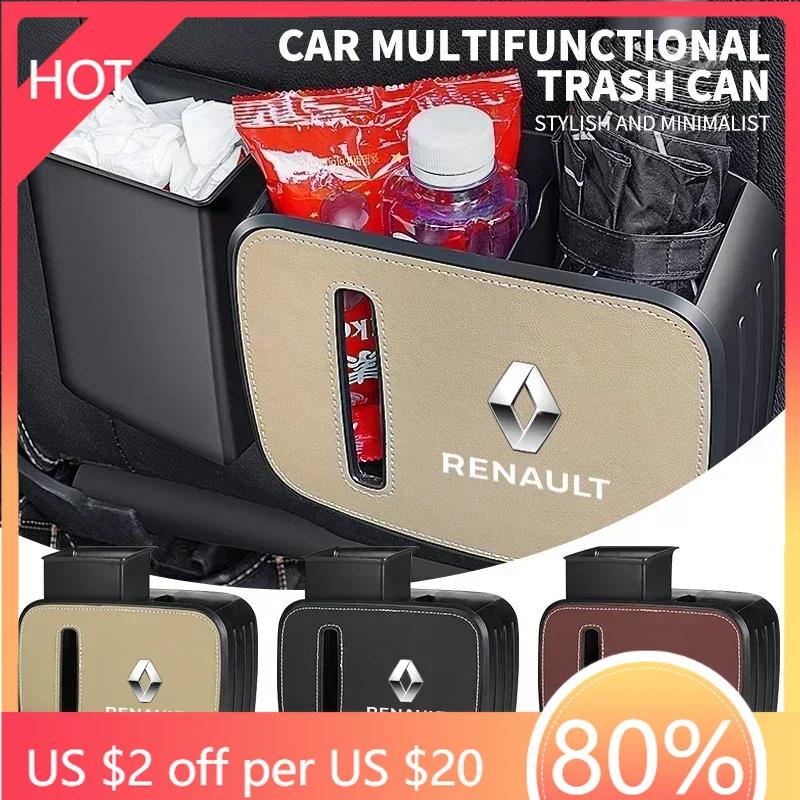 Hub Caps Car Seat Back Organizer Cup Holder Trash Can Storage Box Garbage Bag For Renault QM6 Kardian Rafale Espace AUSTRAL Kang