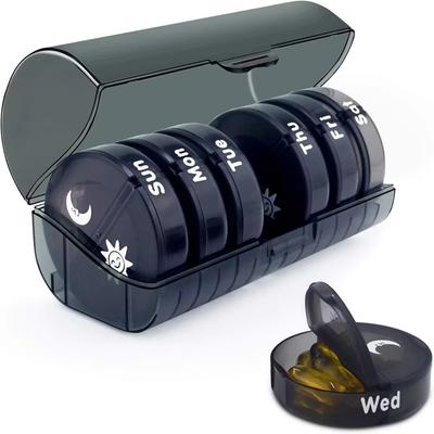 Haftalık Hap Düzenleyici, Seyahat Hap Kutusu 7 Gün, İlaç, Vitamin, Balık Yağı, Takviyeler için Taşınabilir Günlük Vitamin Düzenleyiciler