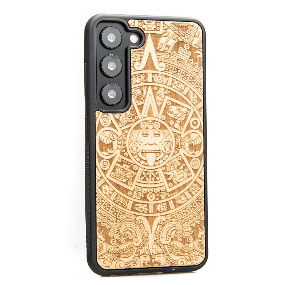 Bewood Wooden Case for Samsung Galaxy S23 Aztec Calendar Aniegre