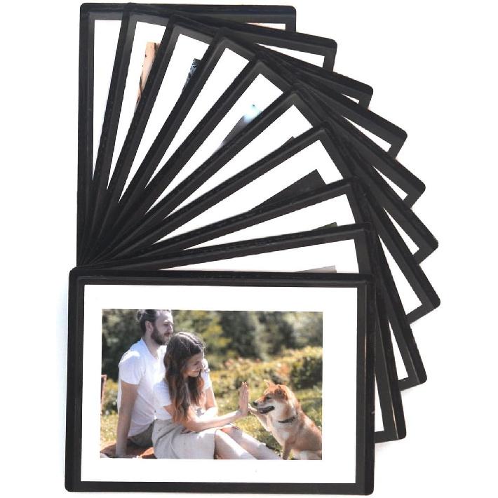 Magnetic Polaroid Picture Frame 2.5 X 3.5, Tax Mini Photo Frame for Fridge, Wallet Size Picture Frame, 10 Pack