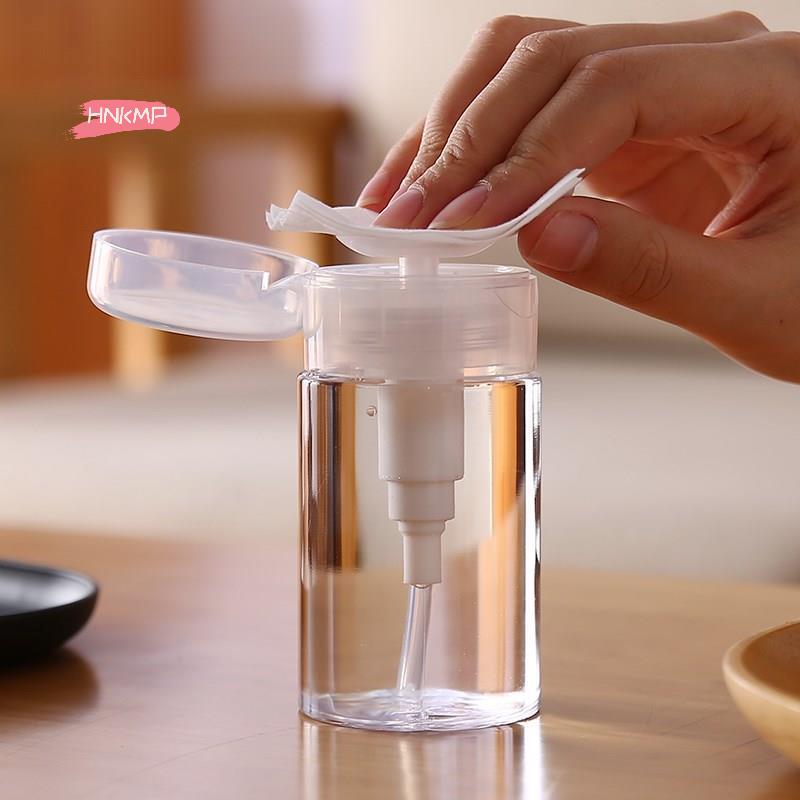 Refillable Empty Press Pump Bottle 100/150/200/300ml Dispenser Liquid Container for Remover Cleaner Polish Makeup Manicure Tool