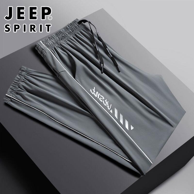 JEEP SPIRIT Men s Ice Silk Straight Leg Pants 4XL