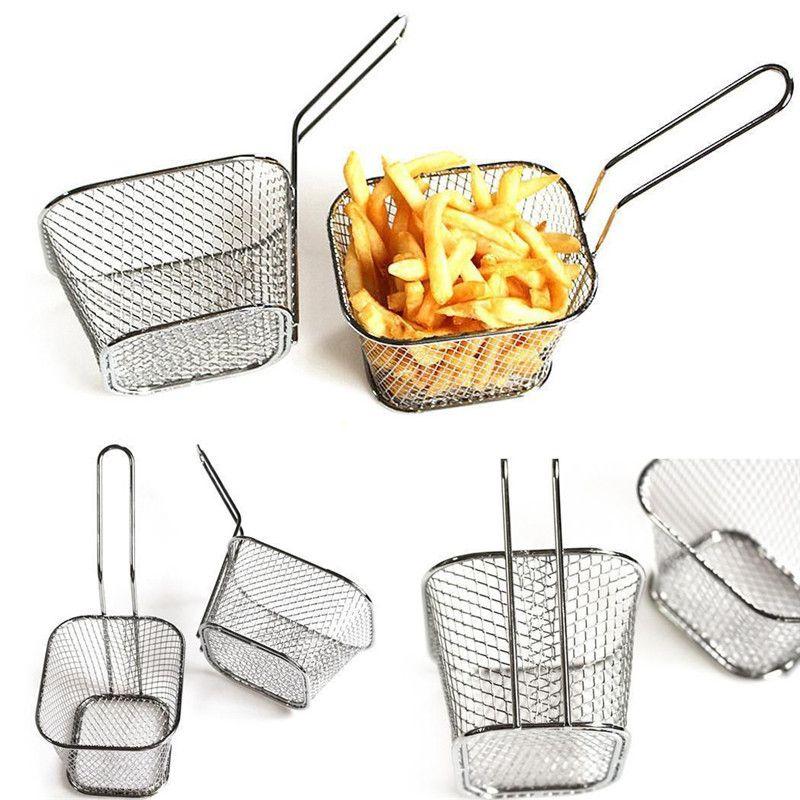 Portable Mini Fryer Mesh Basket For Snacks Deep Fry For Perfectly Crispy Fries Chicken More!