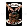 Delicious Chocolatey And Fruity Pancake Metal Signs Customize Wall Decor Garage Plaques Designing Party Tin Sign Poster
