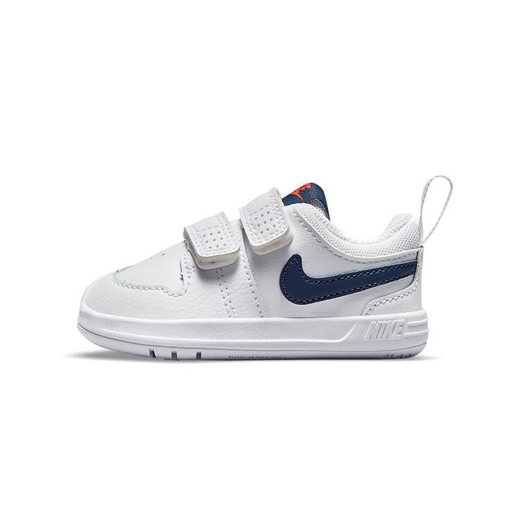 (TD) Toddler/Baby Nike Pico 5 Wear-resistant Shock Absorption Non-Slip Low Tops Sports Shoe White Blue AR4162-106 EU 27