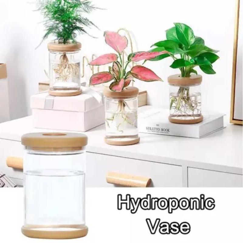 Automatic Water Absorption Plant Propagation Pot Nordic Style Plastic Hydroponic Vase for Office Desk Green Decor
