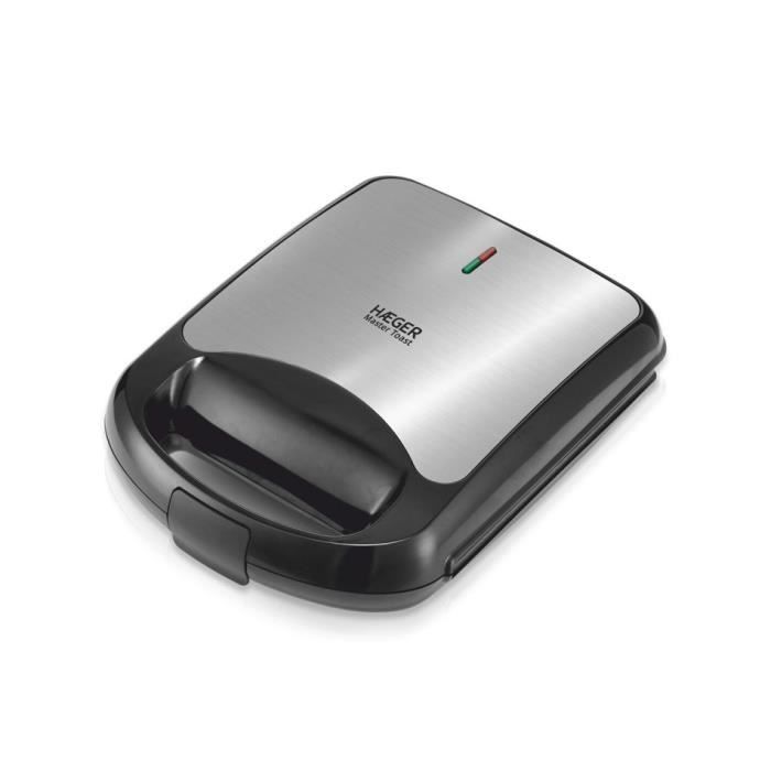 Machine À Sandwich - HAEGER - Master Toast 1500 W - Anti-adhérent - Acier Inoxydable - Gris