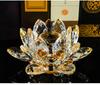 Kristall Lotus Blume Figurine Home Hochzeit Dekoration Glas Handwerk Sammlung Briefbeschwerer Tisch Ornamente Souvenir Geschenke