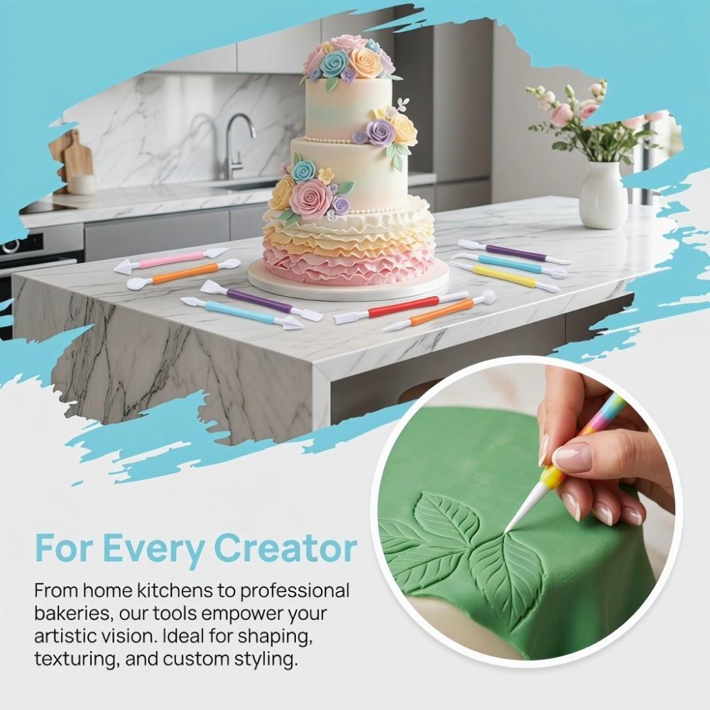 5pcs Ultralight Fondant Modeling Tools PP Polymer Clay Tools  Home Kitchen DIY Baking