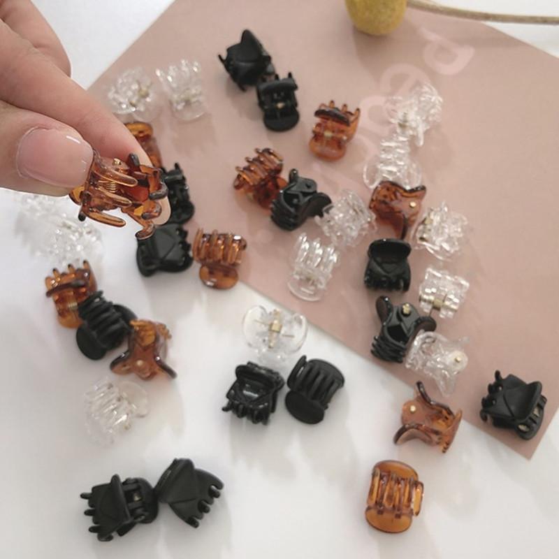 12 stk Sweet Mini Plastic Claw Barrettes For Kvinner Jenter Hårklemmer Hår Krabbeklemmer Styling Sminkeverktøy Koreansk hårtilbehør