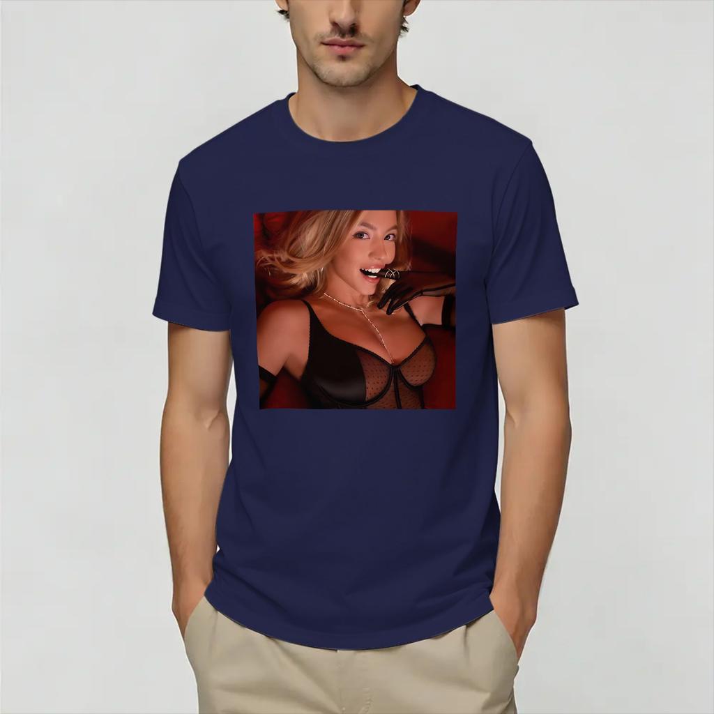 Sydney Sweeneys Tshirt Summer Hippie T Shirts Unisex 100 Cotton Oneck Oversize Top Tees Short Sleeve Streetwear Tshirt