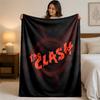 The Clash Print Flannel Blanket Cozy Lightweight Plush Throw Blanket For Bed Sofa Household Use
