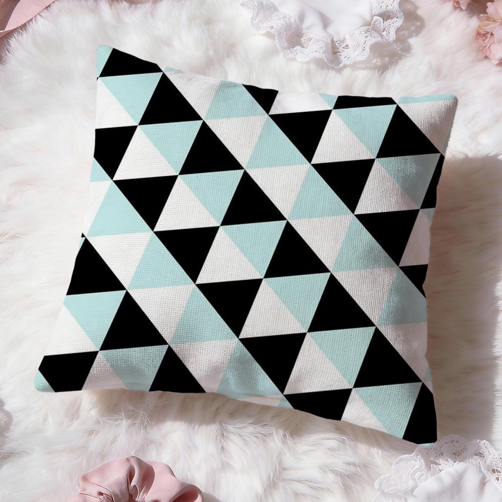 Triangle Array Cushion Cover Premium Comfort Reversible Pillow Cove Two In One Design for Any Room  Car Interior