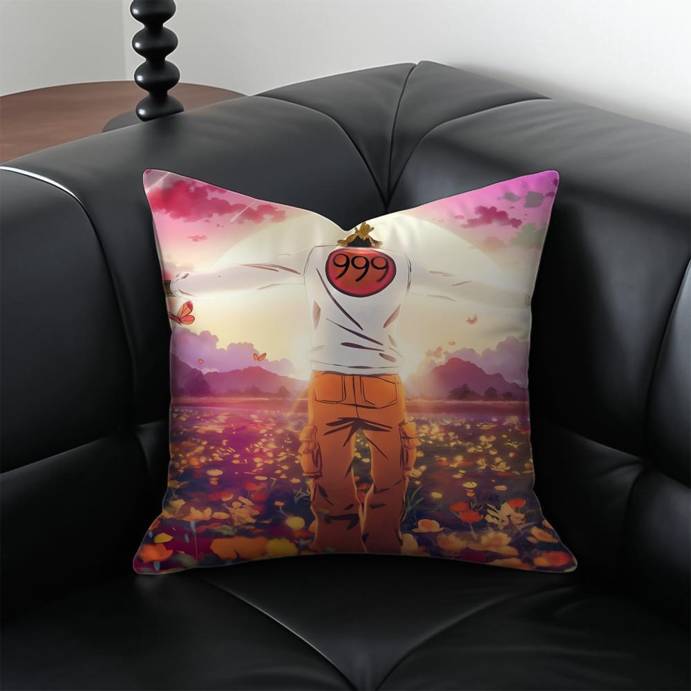 

singer rap JJuice WRLDMT Cushion Cover Pillow Case Antidustmite Invisible zipper silky plush cushion 30X30cm