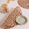Round Boho Placemat Handwoven Heat Insulation Placemat Rustic Table Protector Mat for Home Farmhouse Weddings Baby Showers