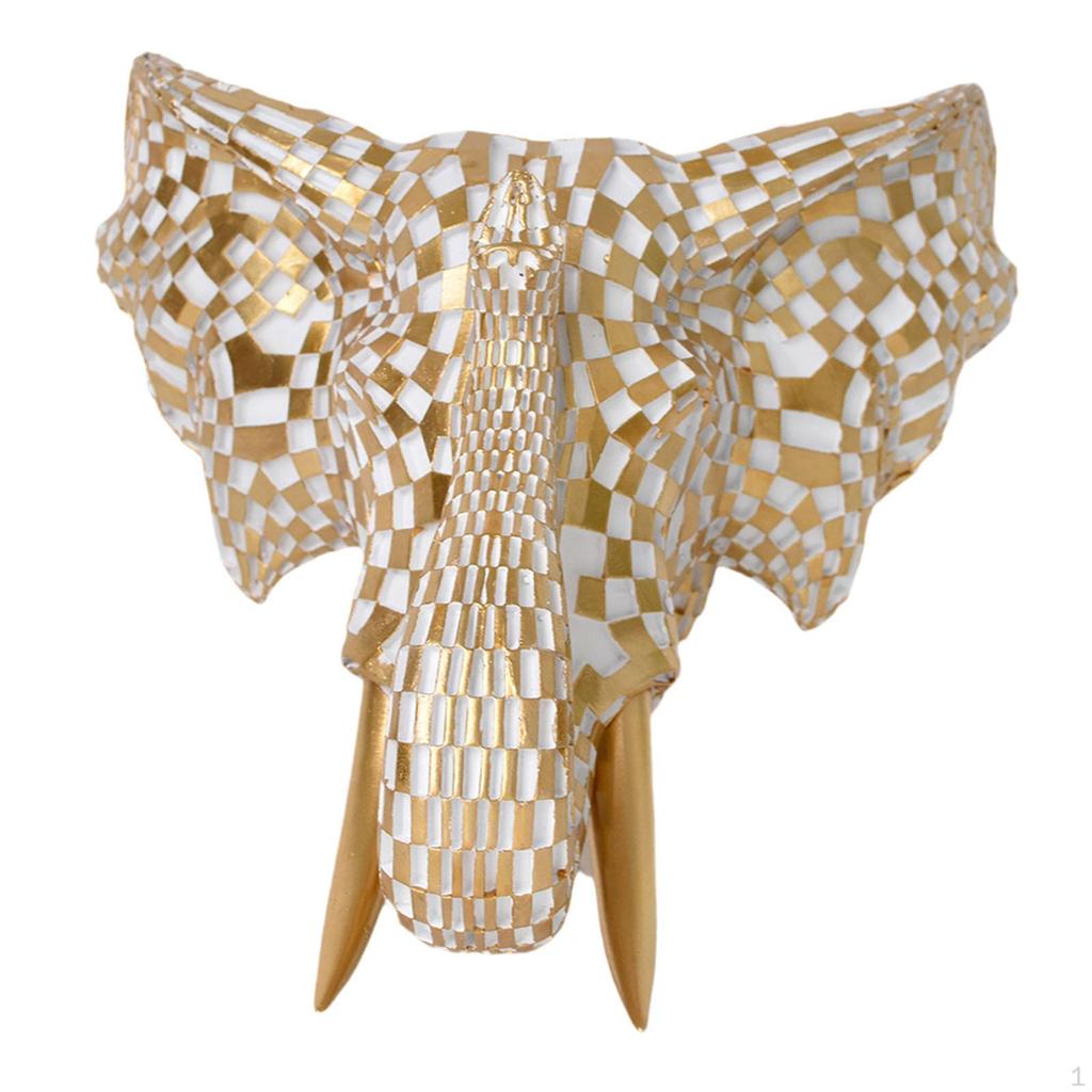 Decorative Elephant Head To Hang On The Wall, Wall Sculpture for Home Or Office.