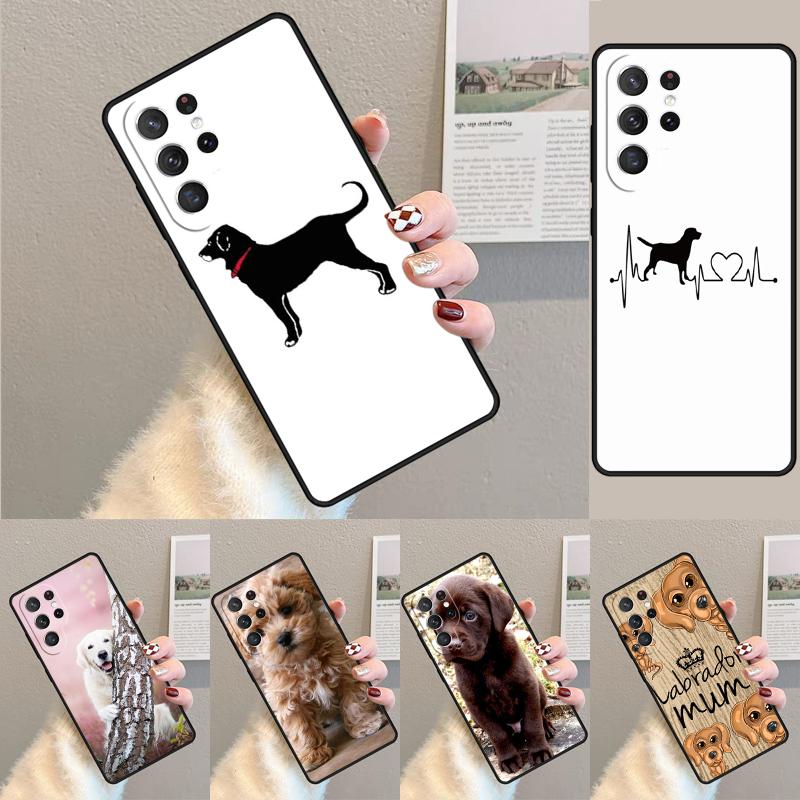 Cute Labrador Puppy Dog Phone Case for Samsung Galaxy note 10 pro S26 Ultra S23 S24 FE S25 S21 S22 PLUS shockproof Cove