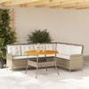 VidaXL Garden Lounge Set with Cushions 2 Pcs Beige Braided Resin, Outdoor Sofa Set, Garden Lounge, Set 3262094