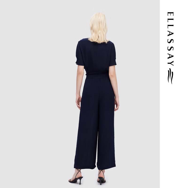 ELLASSAY Women's Loose Wide-Leg Pants