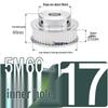 60-Teeth 5M Timing Pulley, T-Slot Width 16/21/27mm, BF Type Stepped with Machined Hole 6-20mm
