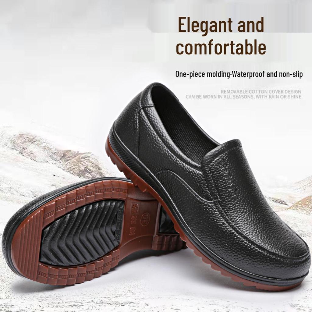 Herren Rutschfeste Wasserdichte Niedrige Regenstiefel