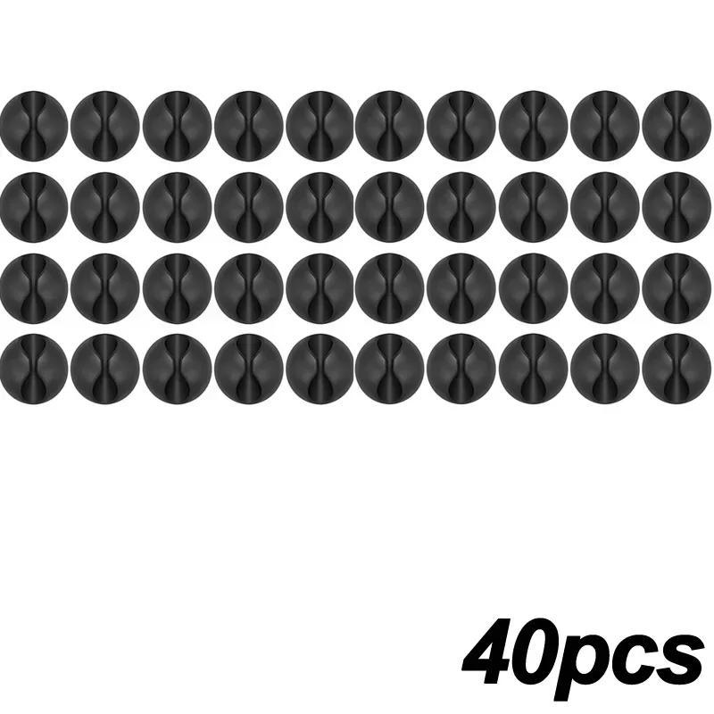 6/50PcsMini Cord Holder USB Charging Cable Clips Reusable Desk Tidy Organiser Wire Cord Holder Protectors in Home Office Car