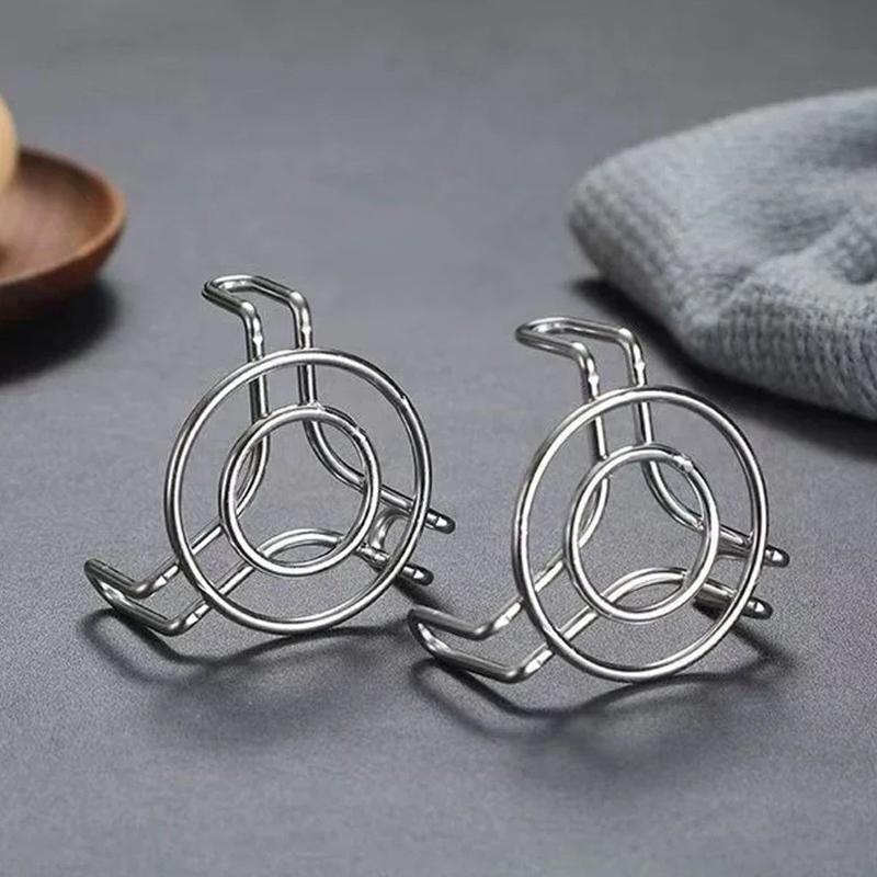 2Pcs Ultra Mini Steaming Rack Small Stainless Steel Height And Height Small Leg Rack Health Pot Thermos Cup Small Pot Rack 2Size