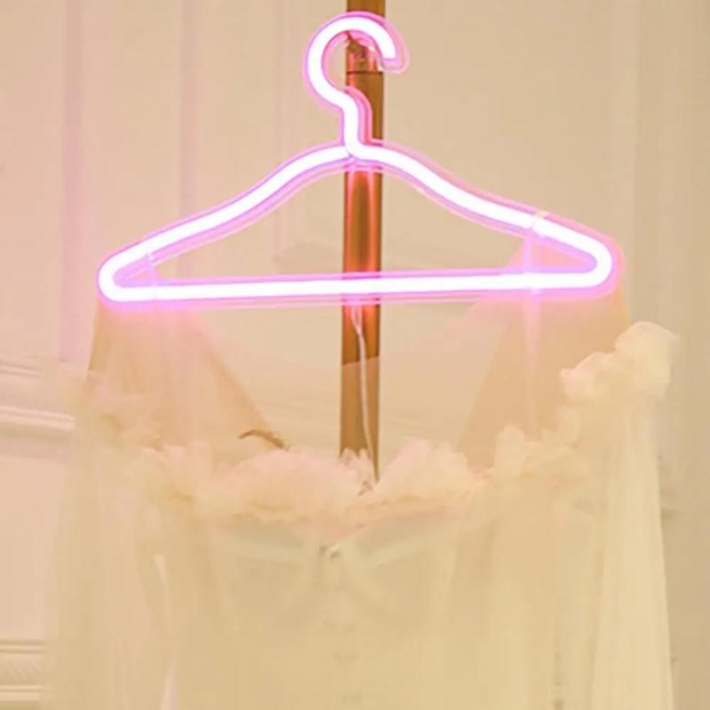 Modern Illuminated Garment Hanger Plastic Construction Clothes Organizer Laundry Hanger with Soft Lighting Effect