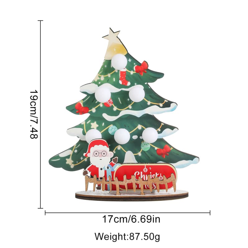 

19cm LED Luminous Christmas Tree Decoration Xmas Tree Ornaments for Home Room Decor Navidad New Year 2025 Gift Party 3D Accessor 19cm зелёный