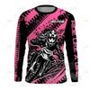 Dámská růžovo-černá sada oblečení pro jízdu na terénním motocyklu Enduro Rychleschnoucí dres a kalhoty pro horské kolo Downhill