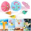 50pcs Hawaiian Paper Cocktail Parasols Toothpick Fruit Stick Drink Picks New Cake Sticks  Pool Party