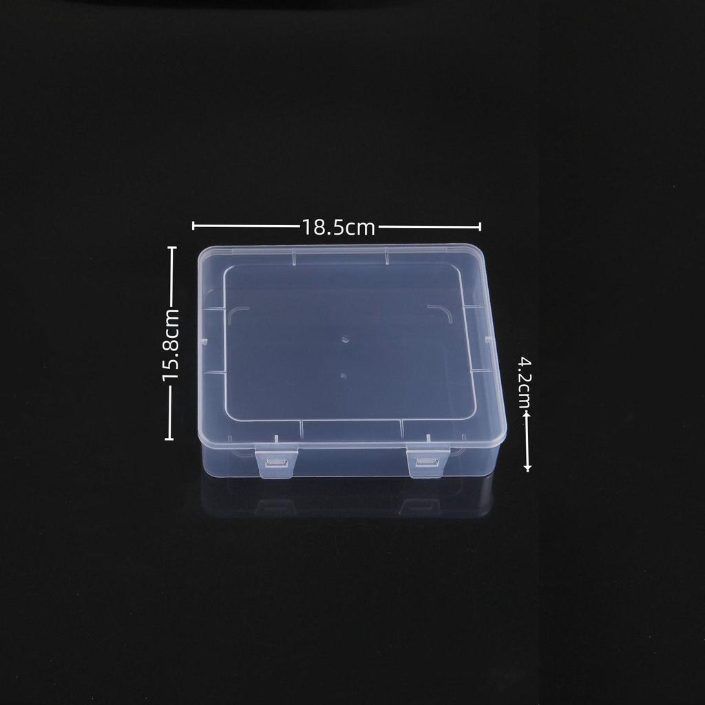 Large Transparent Rectangular Hardware Storage Box with Lid - PP Plastic Tool Accessories Organizer