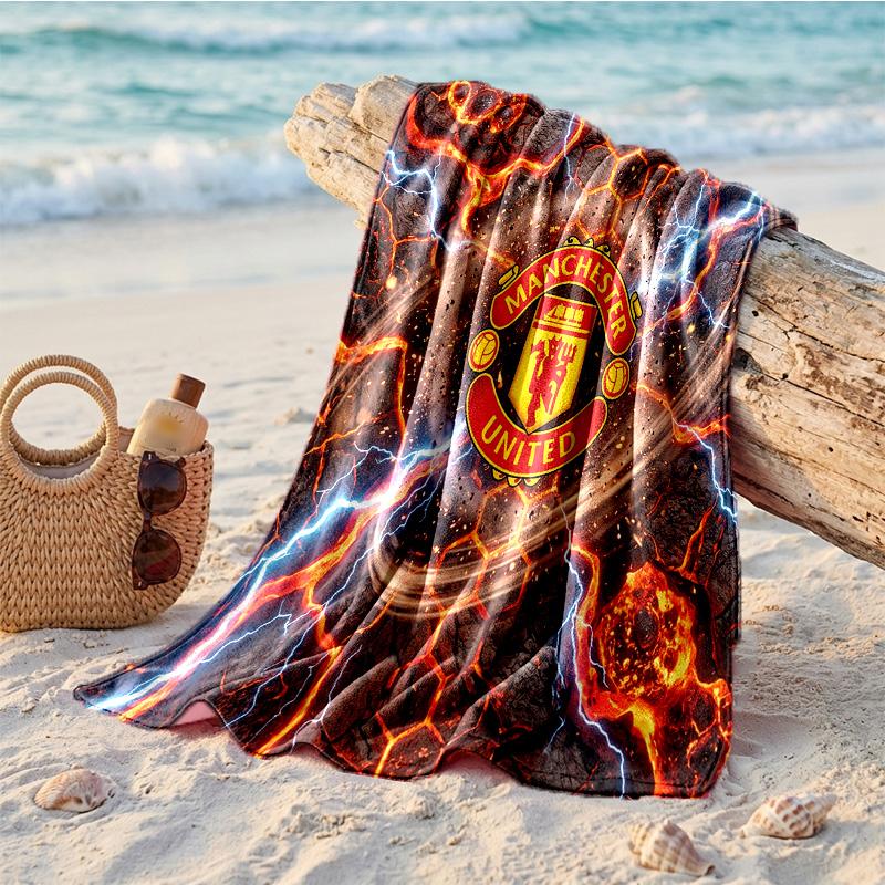 Manchester United Print Microfiber Beach Towel Quick Dry Absorbent Large Towel For Beach Swimming Travel